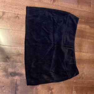 Black Corduroy Mini Skirt